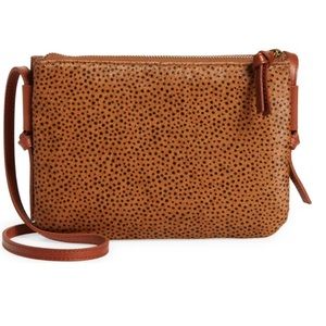 MADEWELL Real Leather Knotted Spotted Crossbody/Shoulder Bag
